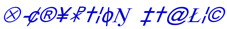 X-Cryption Italic font